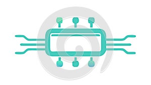 Abstract Circuit Board Component, Digital Connectivity and Processing, vector design Generative AI