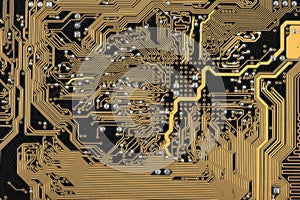 Abstract circuit board dark background