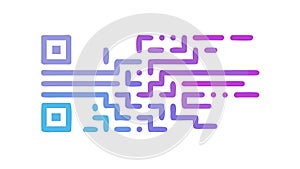 Abstract Circuit Board Data Flow Gradient, vector design Generative AI