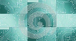 Abstract Circuit Board Design - A Technological Grid Pattern