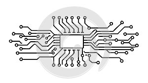 Abstract Circuit Board Design, Technology and Connectivity, vector design Generative AI