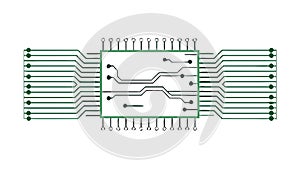 Abstract Circuit Board Design, Technology & Connectivity, vector design Generative AI