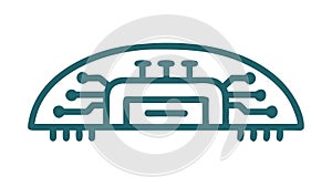 Abstract Circuit Board Design, Technology, vector design Generative AI