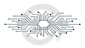 Abstract Circuit Board Digital Technology Pattern, vector design Generative AI