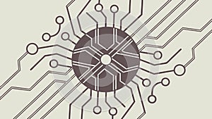 Abstract Circuit Board Digital Technology Vector Art, vector design Generative AI