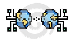 Abstract Circuit Board Icon, Digital Technology Panel, vector design Generative AI