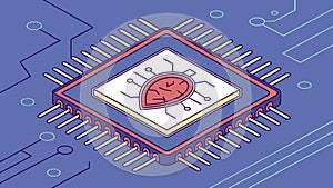 Abstract Circuit Board with Interconnected Data Points, vector design Generative AI