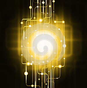 Abstract circuit board lighting effect