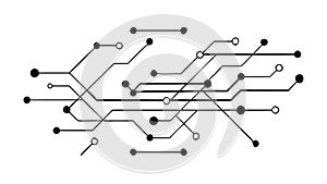 Abstract Circuit Board Lines Data Connection Technology Modern Graphic, vector design Generative AI