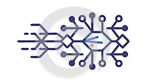 Abstract Circuit Board Lines, Digital Network and Tech, vector design Generative AI