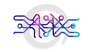 Abstract Circuit Board Lines Tech Network, vector design Generative AI