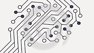 Abstract Circuit Board Maze, Complex Digital Labyrinth, vector design Generative AI