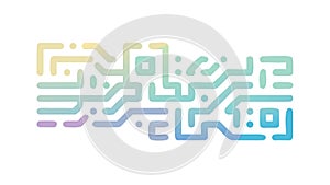 Abstract Circuit Board Maze Pattern, vector design Generative AI
