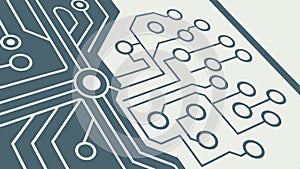 Abstract circuit board or network pattern graphic element for technology vector design Generative AI