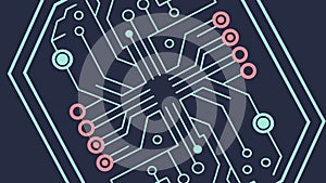 Abstract Circuit Board Pattern Design, vector design Generative AI