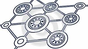 Abstract Circuit Board Pattern, Digital Grid and Technological Design, vector design Generative AI