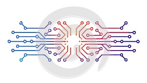 Abstract Circuit Board Pattern, Digital Technology Flow, vector design Generative AI