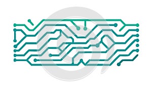 Abstract Circuit Board Pattern Digital Technology Vector, vector design Generative AI