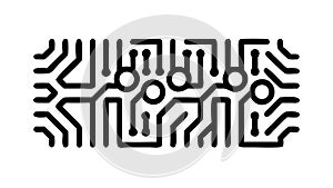 Abstract Circuit Board Pattern, Symbolizing Digital Technology, vector design Generative AI