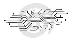 Abstract Circuit Board Pattern - Technology AI, vector design Generative AI