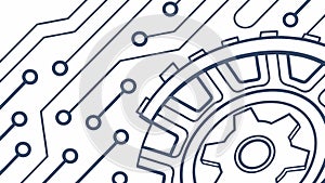 Abstract Circuit Board Pattern, Technology and Digital Design, vector design Generative AI
