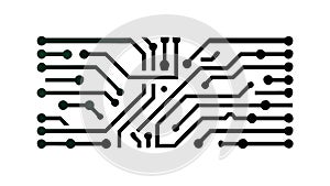 Abstract circuit board pattern for technology and electronic design, vector design Generative AI