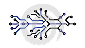 Abstract Circuit Board Pattern Vector for Tech Data Flow, vector design Generative AI