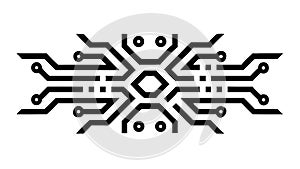 Abstract Circuit Board Pattern Vector - Technology and Data, vector design Generative AI