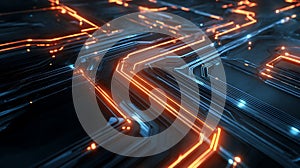 Abstract circuit board technology background digital network connection system design tech future