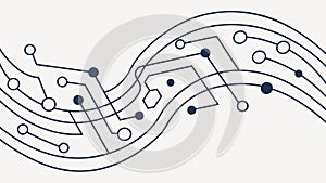 Abstract Circuit Flow: Digital Data Connections, vector design Generative AI