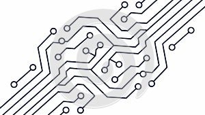 Abstract Circuit Lines Pattern. Minimalist Technology Background Vector, vector design Generative AI