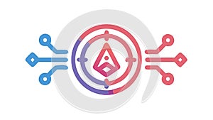 Abstract Circuit Network Connection Data Flow Vector, vector design Generative AI