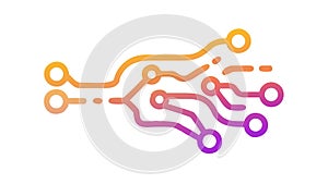 Abstract Circuit Network, Data Flow and Connectivity Concept, vector design Generative AI