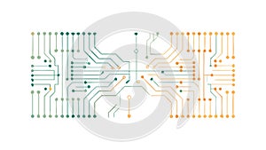 Abstract Circuit Network: Interconnected Digital Pathways, vector design Generative AI