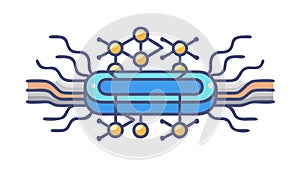 Abstract circuit network, symbolizing AI, data processing, and digital intelligence, vector design Generative AI