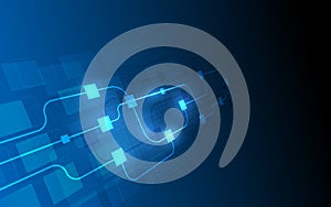 Abstract circuit networking blockchain concept background