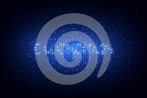 Abstract circuit networking blockchain concept background