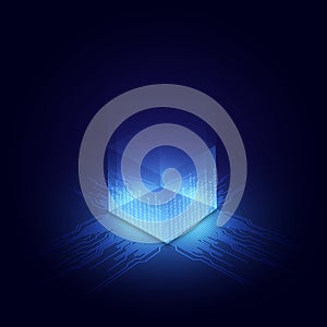 Abstract circuit networking blockchain concept background. vector illustration eps10