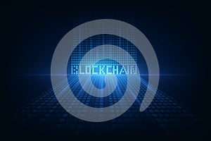 Abstract circuit networking blockchain concept background