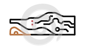 Abstract Circuit Path Network Connectivity Technology Flow, vector design Generative AI