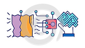 Abstract Circuit Wall, Digital Data Network Concept Vector, vector design Generative AI