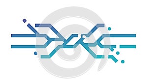 Abstract Circuit X-Connection, vector design Generative AI