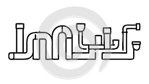 Abstract Circuitry Lines, Digital Data Flow Path, vector design Generative AI