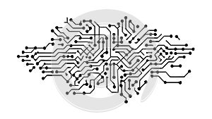 Abstract Circuitry Network, High-Tech Digital Design, vector design Generative AI