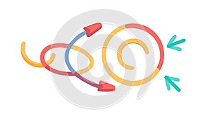 Abstract Circular Arrows: Dynamic Process and Continuous Progress, vector design Generative AI