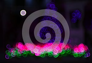 Abstract circular bokeh background of Christmaslight 3