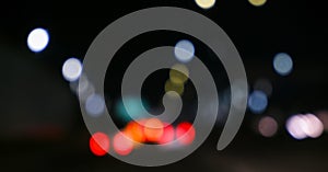 Abstract Circular Bokeh Background , colorful City night light bokeh blurred background