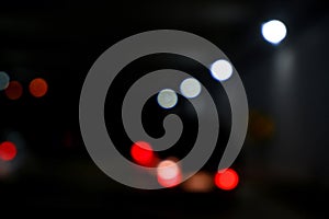 Abstract Circular Bokeh Background , colorful City night light bokeh blurred background