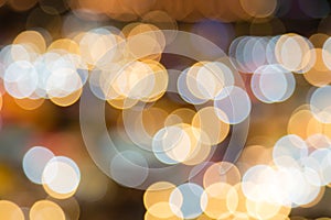 Abstract circular bokeh background of night light