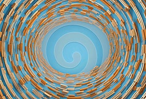 Abstract Circular Book Tunnel with Blue Sky Background To further creative work